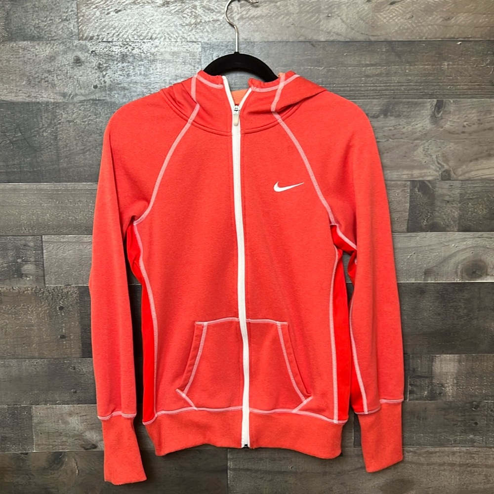 Salmon Colored Nike Zip-Up Hoodie